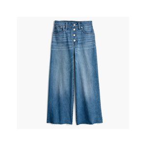 MADEWELL Wide-Leg Crop High Rise Jeans: Button-Front Edition